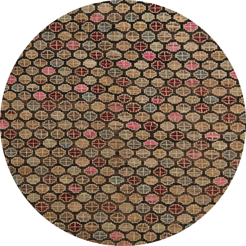 Abstract Indoor Rug, Round 8'