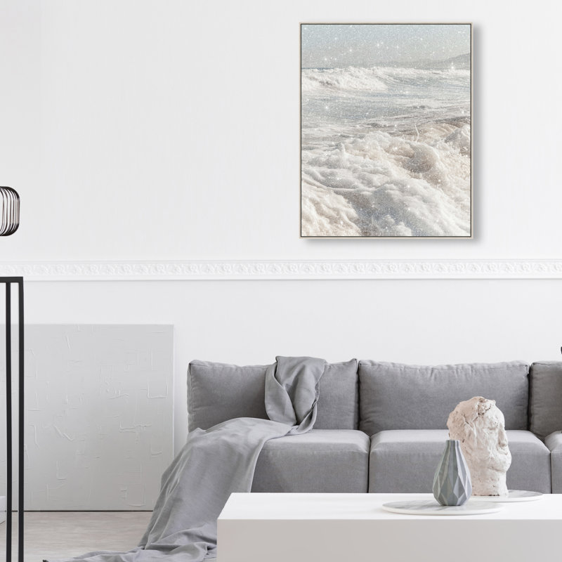 Clouded Shores Print by Oliver Gal, 25"H x 21"W, Silver Floater Frame