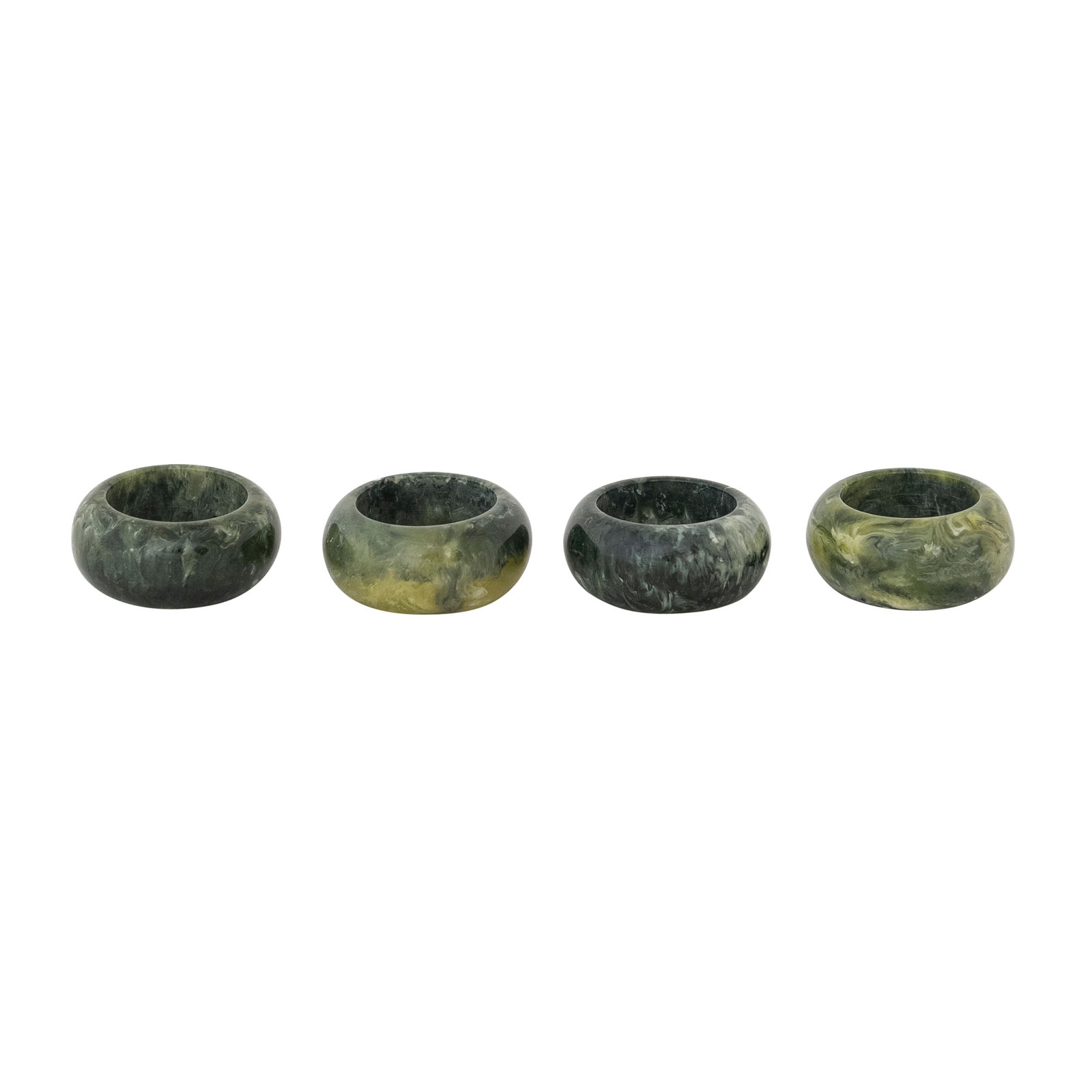 Round Marbled Resin Napkin Rings