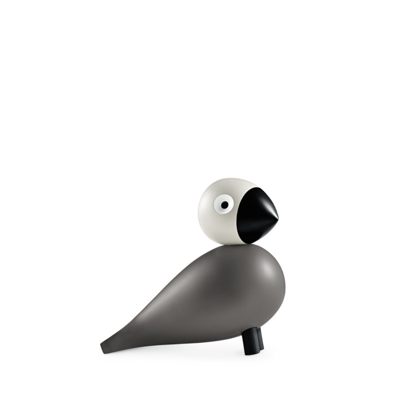 Songbird Ernst Figurine, 6.1" H x 6.3" W x 3.1" D, Gray/Light Gray, 1