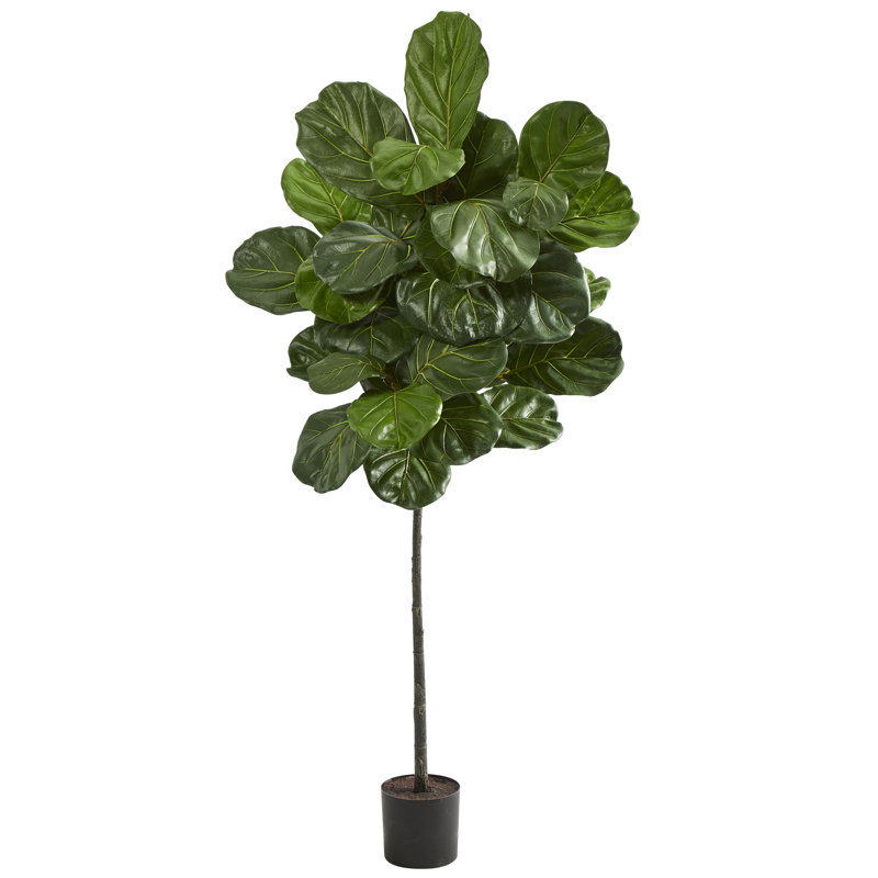 Figuier à feuilles artificielle en pot, H 66 po x l 19 po x P 19 po