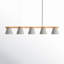 London 5 Light Concrete Dimmable Pendant