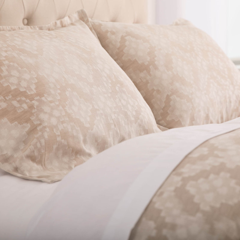 Dalton Duvet Cover Set, Queen Duvet Cover + 2 Shams, Taupe