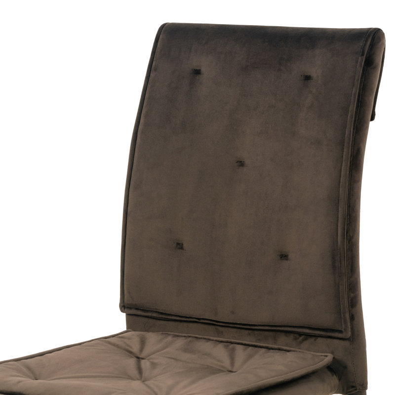 Chaise d'appoint en velours brun Ophelia