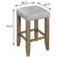 Ensemble de 2 chaises de salle à manger grises et en chêne - Style élégant avec pattes en bois massif coussinées pour plus de confort