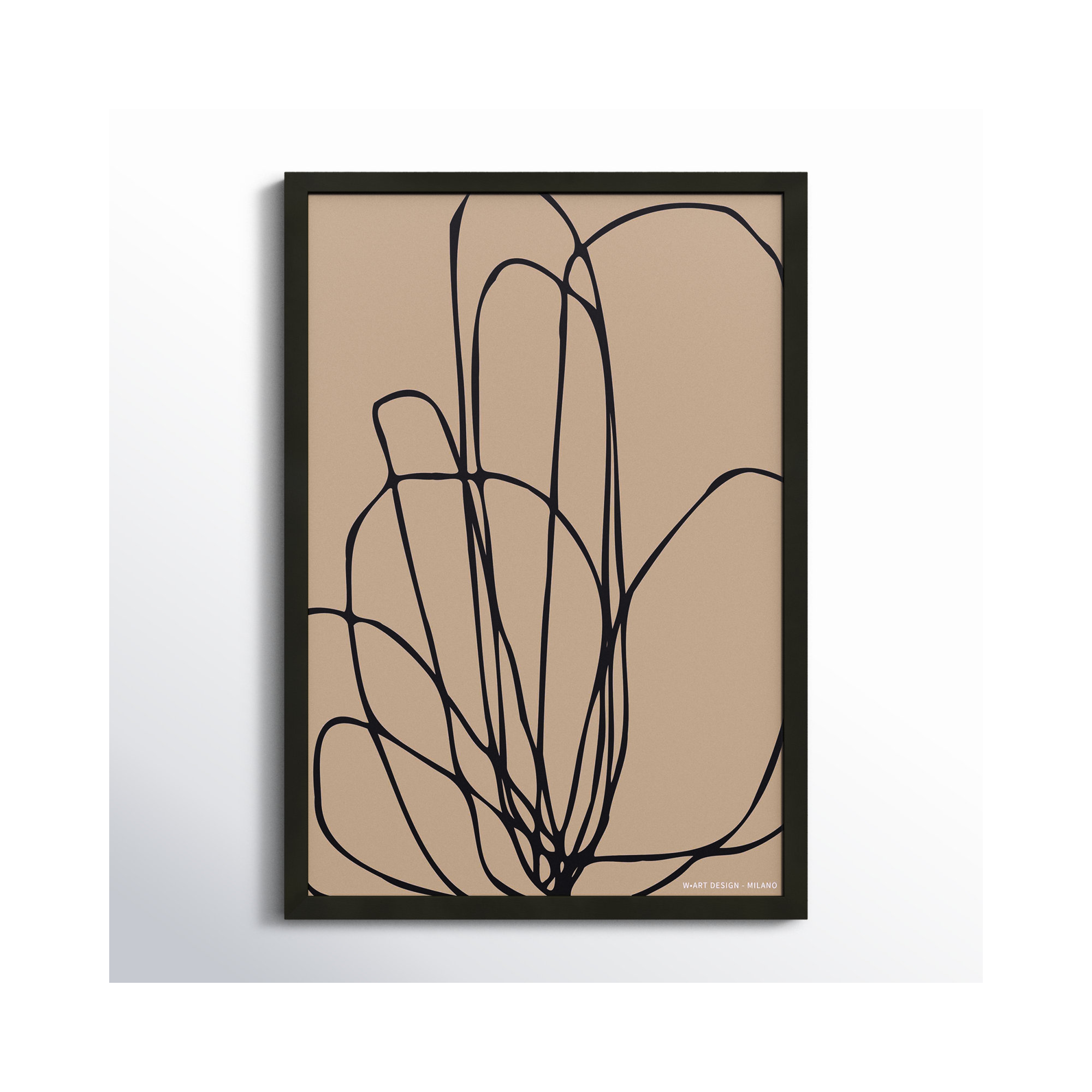 Tracings 3 by Romina Gadler, 30" H x 21" W x 1.25" D, Black Framed Canvas