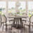 47" Round Farmhouse Dining Table – Rustic Grey Wood Kitchen Table For 4, Cross Base Wooden Dinner Table For Dining Room, Breakfast Nook, Or Living Area-2102321781