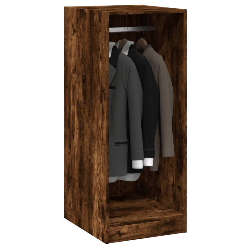 Sharetha Manufactured Wood Wardrobe, Smoked Oak
