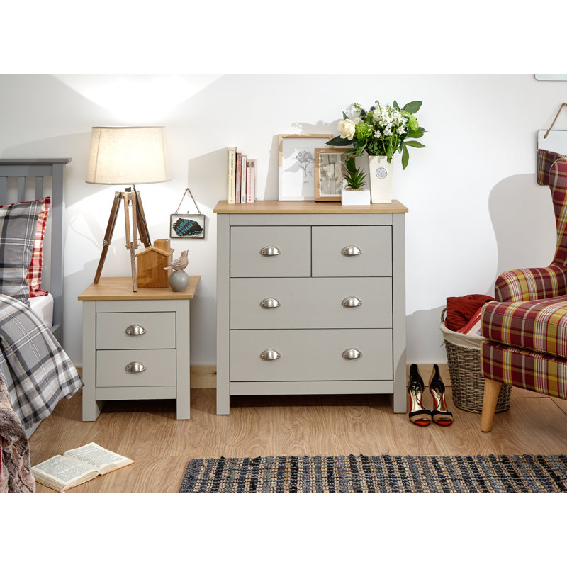 Gia 79cm W 4 - Drawer Chest of Drawers, Grey
