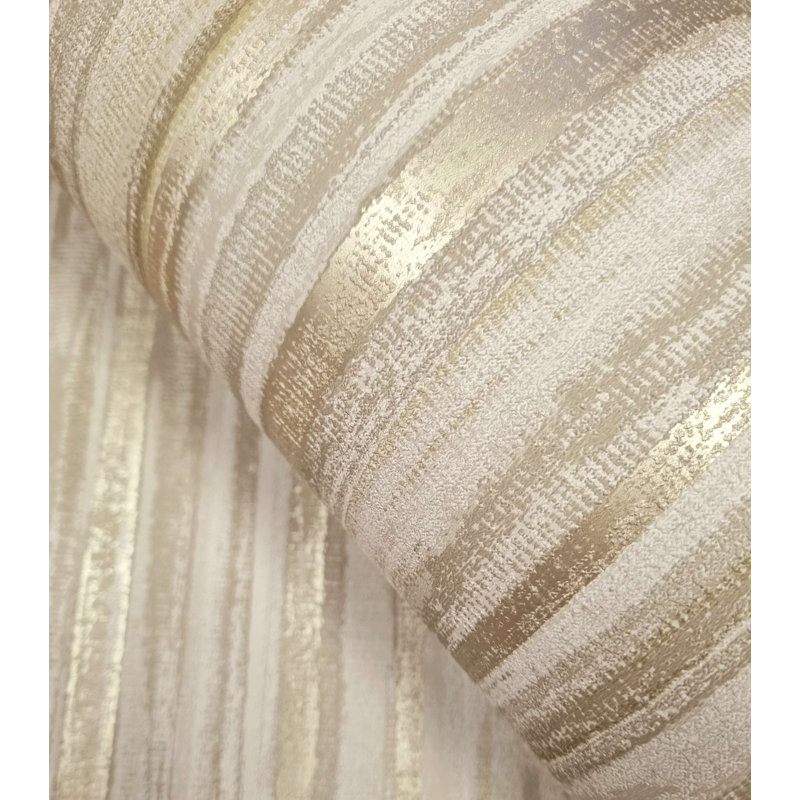 Papier peint texturé non tissé Dove Striking Striped Pi., Brun