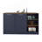 Kitchen Island 35.7" H, 2 Doors, 7 Shelves, Alby Blue / Natural Oak - Kitchen-370941352