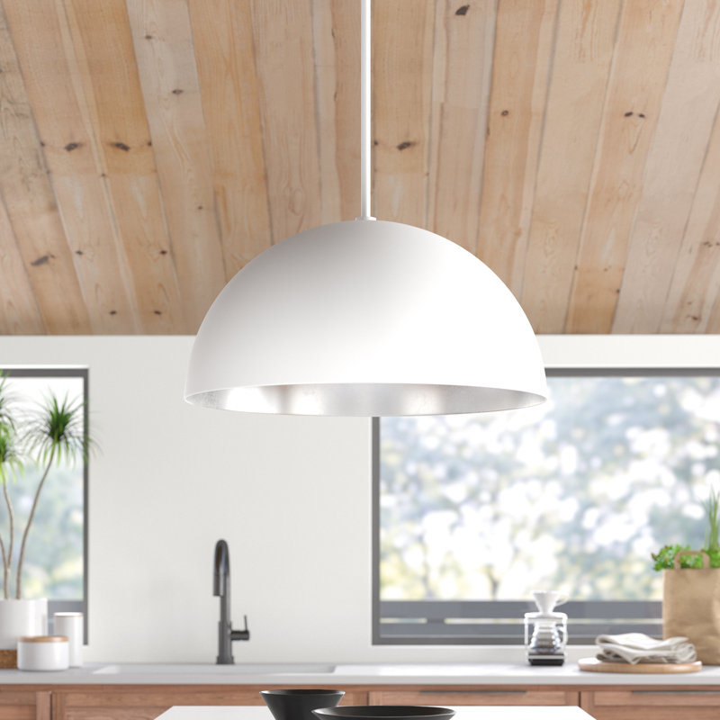 Yolo 1 - Light LED Pendant, Silver, 12.125" H x 23.63" W x 23.63" D