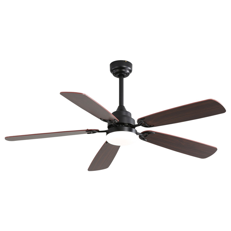 Ventilateur de plafond 52 pouces Classics, Noir, Brun