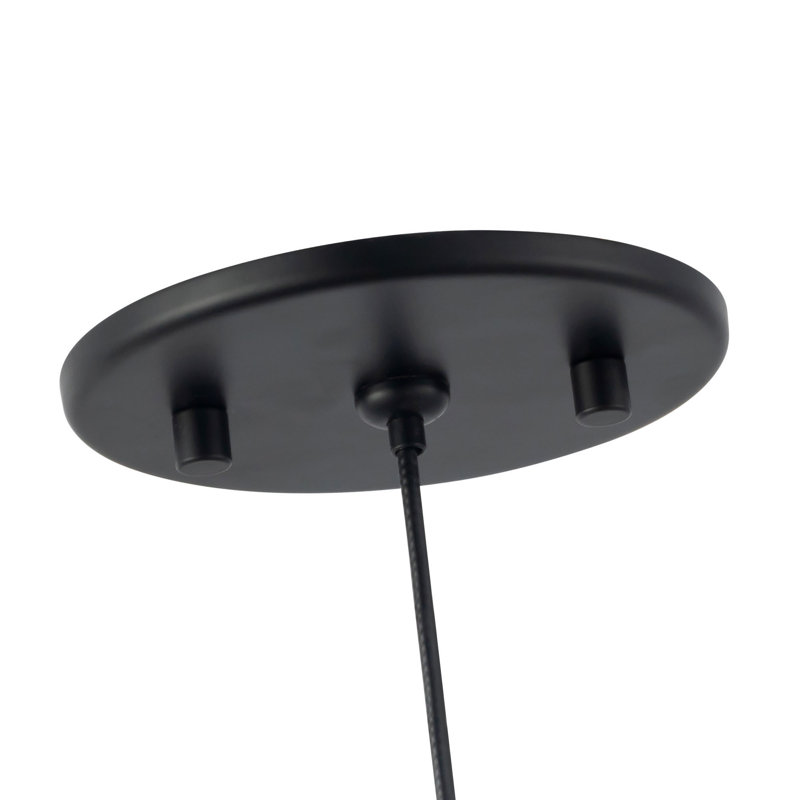 Bolla 6-in Gold dimmable LED Pendant, Matte Black