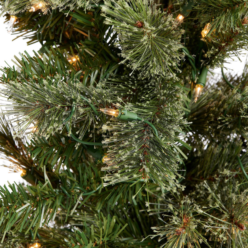 The Holiday Aisle® Rotating Tree Stand Base w/Stanley 7' Skinny Pencil Christmas Tree