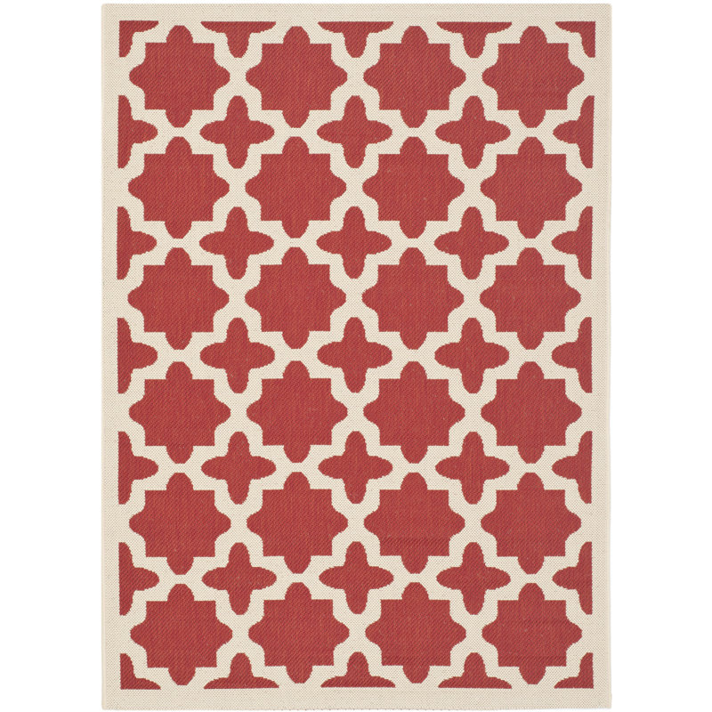 Tapis d'intérieur / extérieur à motif géométrique Herefordshire Performance, Rectangle 2 pi 7 po x 5 pi