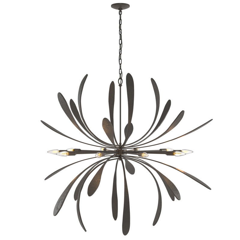 Dahlia Sputnik Sphere Chandelier, 40.8" H x 48.9" W x 48.9" D, Dark Smoke