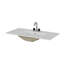 Lavabo de salle de bain 36 po à trois trous en céramique blanche, convient à un meuble-lavabo de 36 po, trou de robinet pré-percé, design minimaliste moderne, durable et facile à nettoyer
