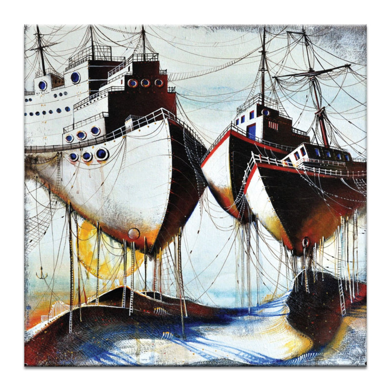 Red by Patricia Baliviera - Painting on Canvas, 152cm H x 102cm W, Black Floater Frame