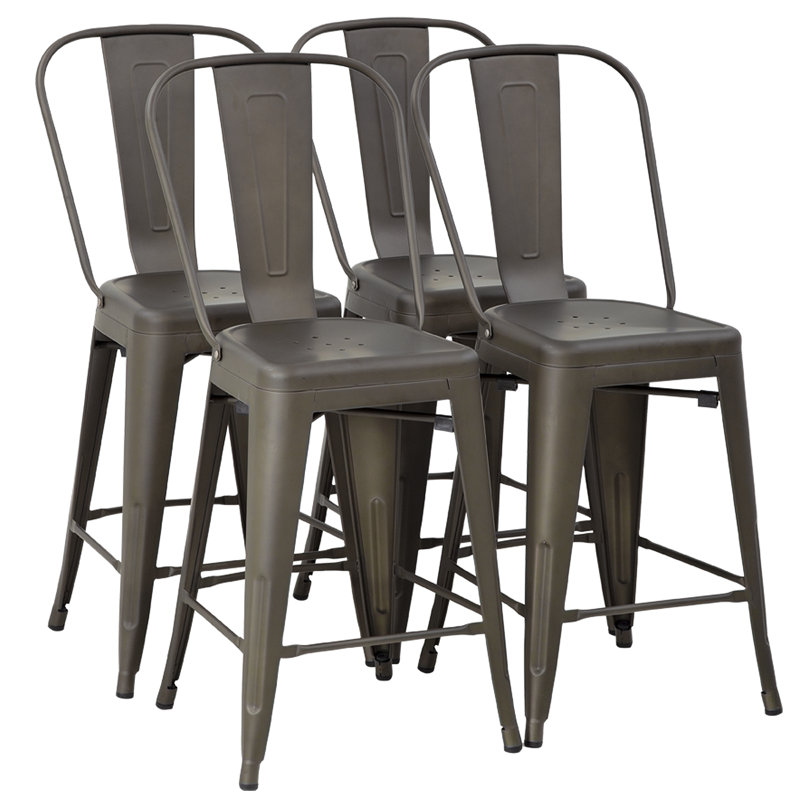 Tabouret de comptoir 24,4 po Caroga, Bronze