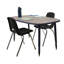 Table d'activité rectangulaire thermofusionnée avec pieds fuselés réglables 31 x 50 Adapte-115943364-115943366