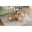 Table de salle à manger ronde pour 4 personnes avec chaises, ensemble de table de salle à manger extensible avec rallonge amovible de 16 po TREXM, ensemble de table de salle à manger rétro 5 pièces à motif géométrique unique-2027037596-2027037597