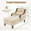 Fauteuil-lit rembourré en tissu-118377195