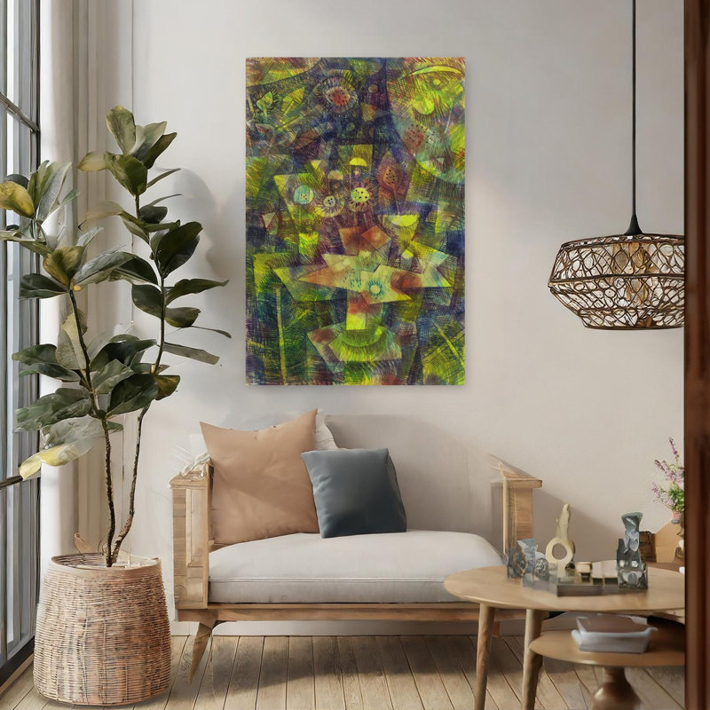 Still Life With Autumn Flowers 1925 Abstract Classic Colorful Autumn Flower Wall Art Print by Paul Klee - Wrapped Canvas Print