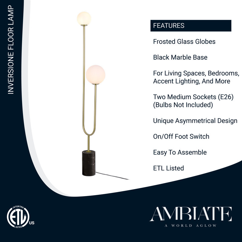 Lampe sur pied 2 lumières E26