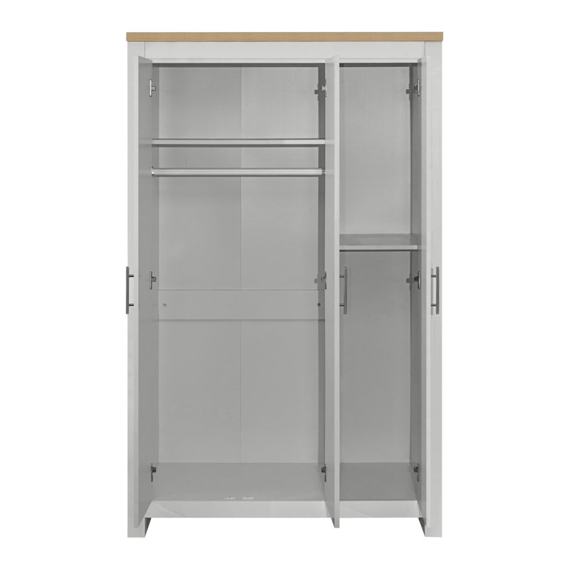 Napanoch 3 Door Wardrobe, Grey/Oak