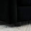 3 pièces en chenille noire, coussins pour accoudoirs, jet en chenille, conception peu encombrante