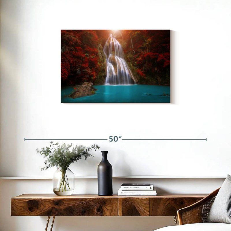 Paysage de cascade d'Alvord, H 20 po x l 30 po