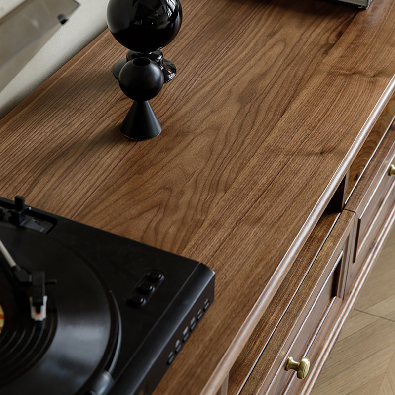 American black walnut TV cabinet, 70.9" W