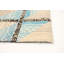 Tapis beige / bleu clair en laine de vache Aljet