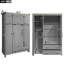 Armoire de rangement à 3 portes avec armoires et deux tringles de suspension