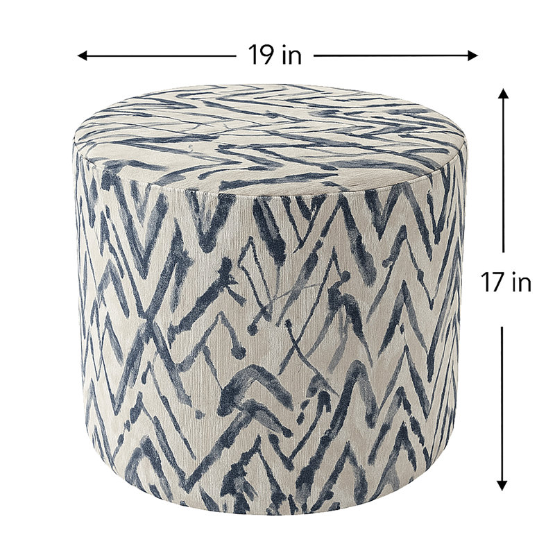 Repose-pieds Crescendo, Bleu / polyester beige