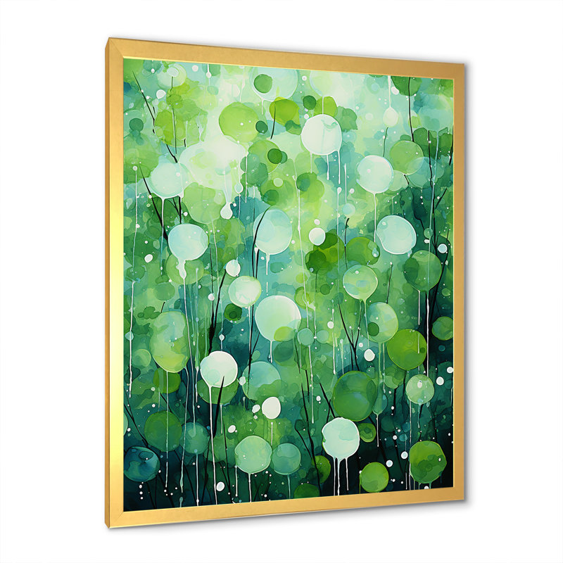 Quirky Quarters Botanical I - Abstract, reproduction d'art sur toile_105837, Cadre doré simple, H 40 po x l 30 po x P 1,5 po