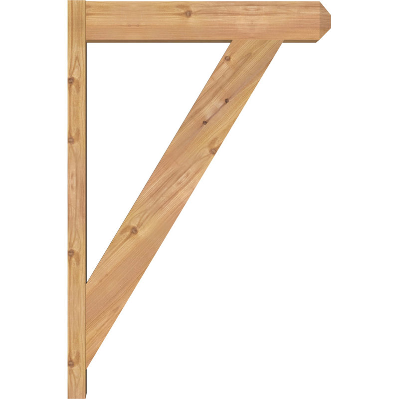 Artisan traditionnel en bois rustique, P 24 po x H 36 po, Cèdre rouge de l'Ouest l 5 1/2 po (lisse)
