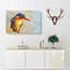 Exquisite Kingfisher Bird - Wrapped Canvas Painting-56655769