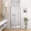 Porte de douche 6 mm / l 32 po x L 72 po en verre trempé, conception sans fuite, cadre semi-pivotant, réglage de la largeur de 1 po, arbre rotatif multifonctionnel