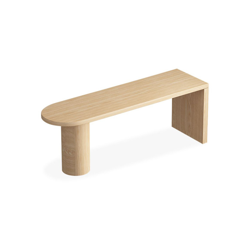 Bureau en bois massif Burlywood, Burlywood, H 29,53 po x l 78,74 po x P 23,62 po