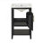 20" Bathroom Vanity With Sink, Bathroom Cabinet With Soft Closing Door, Storage Rack And Open Shelf, Black-378891463