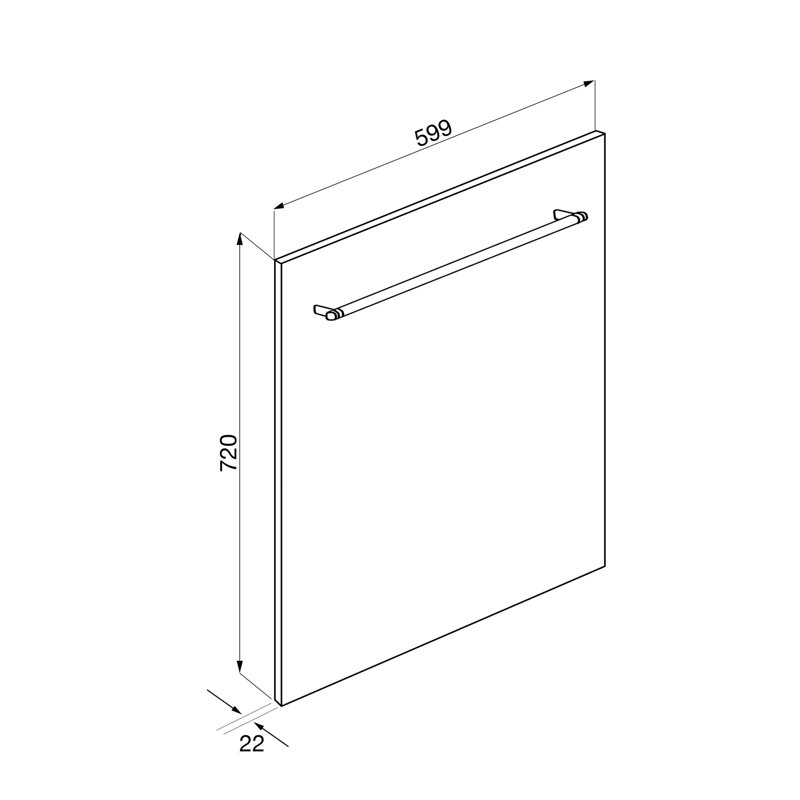ADA Classic Stainless Dishwasher Door Panel