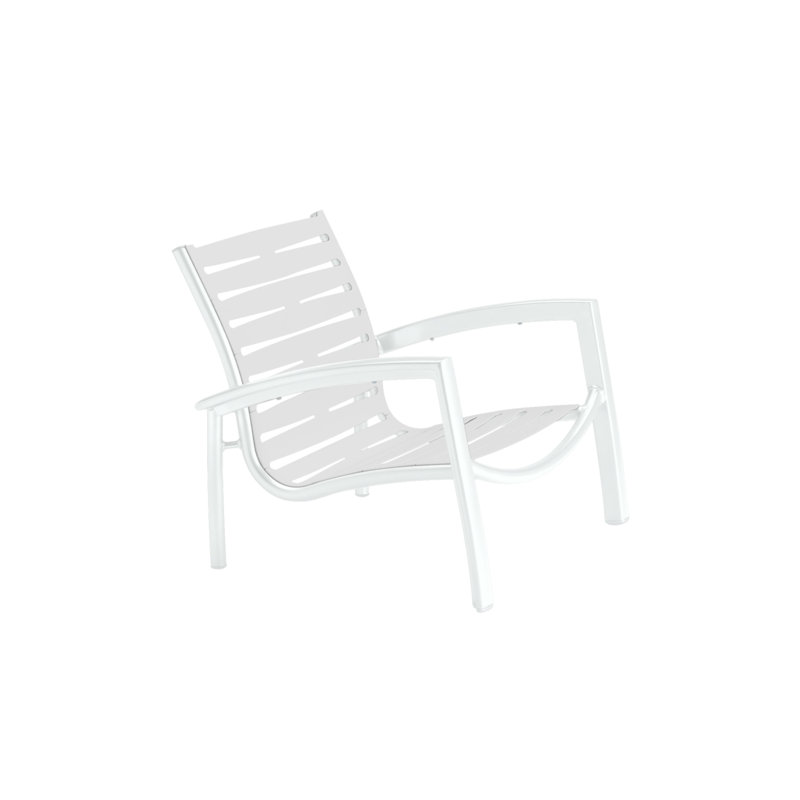 South Beach Outdoor Lounge Chair, Shell, Snow Vinyl