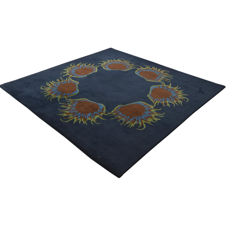 Tapis carré bleu marine 7 pi Pineland