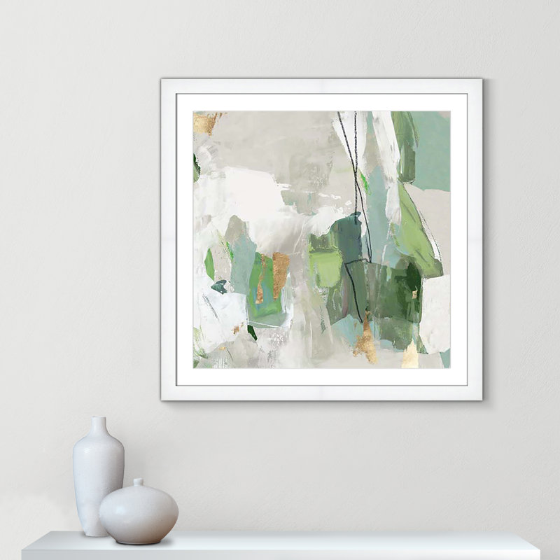 Enchanted Emerald II Print by Tom Reeves, White Cube Framed, 33.5" H x 33.5" W x 1.25" D