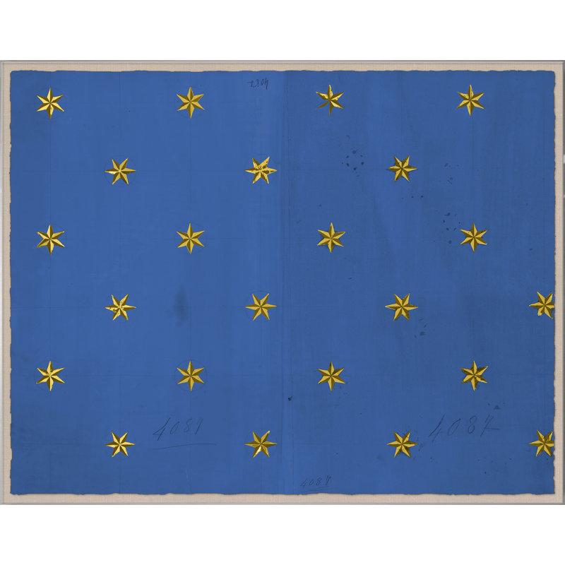 Étoile - Bleu par Paule Marrot - Imprimé, Boîte en acrylique, H 44 po x l 56 po x P 1,25 po
