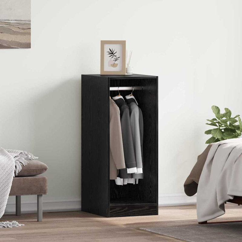 Wardrobe 48X41x102 Cm Engineered Wood, Black Oak