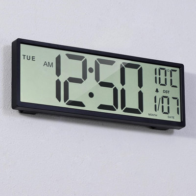 Numerical Electric Tabletop Clock in Black