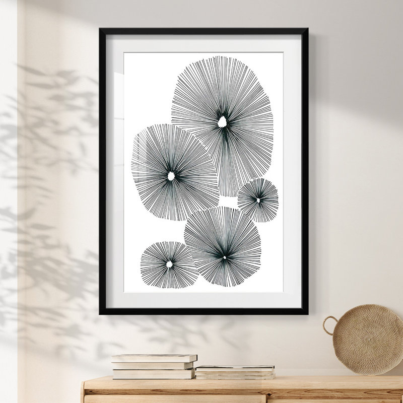 Bloom Spiral II - impression encadrée, H 25,5 po x l 17,5 po, Noir